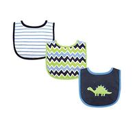 Luvable Friends Baberos unisex de algodón con relleno de fibra, dinosaurio, talla única