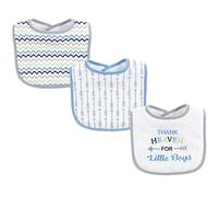 Luvable Friends Baberos unisex de algodón con relleno de fibra, niño agradecimiento al cielo, talla única