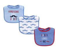 Luvable Friends Baberos unisex de algodón con relleno de fibra, niño papá, talla única