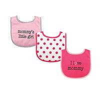 Luvable Friends Baberos unisex de algodón para bebé con relleno de fibra, paquete de 3 unidades, talla única