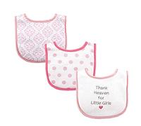 Luvable Friends Baberos unisex de algodón para bebé con relleno de fibra, paquete de 3 unidades, talla única