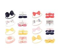 Luvable Friends - Baberos unisex de algodón para bebé, Rayas de coral rosa y amarillo, talla única
