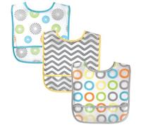 Luvable Friends Baberos unisex impermeables PEVA, círculo amarillo, talla única