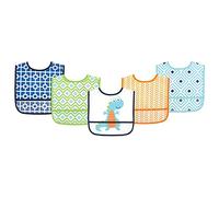 Luvable Friends Baberos unisex impermeables PEVA, dinosaurio, talla única