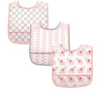 Luvable Friends Baberos unisex impermeables PEVA, elefante de niña, talla única