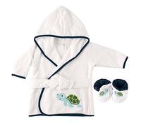Luvable Friends - Bata de baño para bebé con zapatillas, tortuga