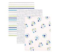 Luvable Friends Flannel 3 Piece Receiving Blankets, Boy Dots by Luvable Friends