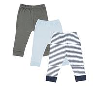 Luvable Friends Pantalones de algodón para bebés, Azul marino/Rayas, 4 años