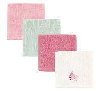 Luvable Friends Super-Soft 4 Piece Washcloths, Girl Whale, One Size