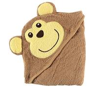 Luvable Friends Toalla con capucha de cara de animal marrón mono Talla:talla única