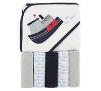 Luvable Friends Toalla Unisex con Capucha para bebé con Cinco Toallas, remolcador, Talla única