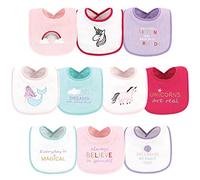 Luvable Friends Unisex Baby Drooler Bibs 10pk, Unicorns & Mermaids, One Size