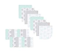 Luvable Friends Washcloths, Gray Owl, One Size, 24 Count