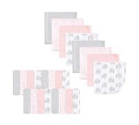 Luvable Friends Washcloths, Pink Elephant, One Size, 24 Count