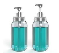 Luvan Dispensador de Jabón de 750 ml, Material Seguro, sin BPA, Operación Fácil con una Sola Mano, sin Fugas ni Goteos, Adecuado para Todos los Tipos de Líquido Jabonoso (Juego de 2)