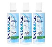 LUVBIOTICS- Enjuague bucal sin fluoruro con probióticos orales y xilitol-Promueve un buen microbioma oral para lograr un aliento más fresco, encías y dientes saludables.