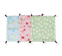 LUVDECO Paquete de 3 hamacas de cobayas, saco de dormir transpirable de seda de hielo para conejo, hámster, hurón, chinchilla, rata, ardilla, jaula, accesorios para verano, hamacas de ratas para jaula