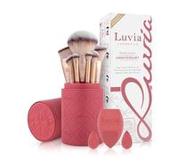 Luvia - Juego de 14 brochas de maquillaje veganas con brocha XL para polvo, esponja y mezclador, ideal para principiantes y profesionales, pinceles de maquillaje de alta calidad para un maquillaje