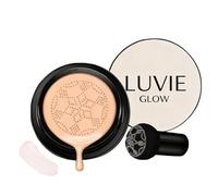 Luvie Glow Foundation Cushion, Mushroom Head Air Cushion CC Cream, BB Cream Base de maquillaje facial, corrector hidratante que ilumina el tono de piel uniforme y duradero para (Ivory)