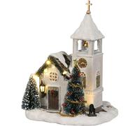 LuVille Miniatura de la aldea de navidad iglesia Alt. 20