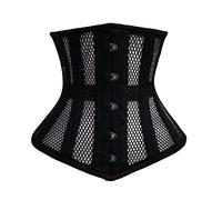 luvsecretlingerie Mujer 18/26 Acero Steampunk gótico Waist Trainer Corsé de Underbust Cintura Waist Cincher Shaper Bustier