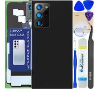 LUVSS Tapa Trasera Vidrio para Samsung Galaxy Note 20 Ultra Cubre Bateria con Lente de Cámara Reemplazo Kit de Reparación SM-N980F/DS (Negro)
