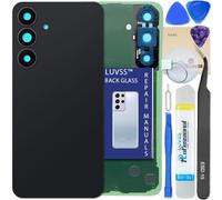 LUVSS Tapa Trasera Vidrio para Samsung Galaxy S25 FE Cubre SM-S731 Negro