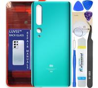 LUVSS Tapa Trasera Vidrio para Xiaomi Mi 10 5G Cubre Bateria Reemplazo Kit de Reparación (Verde)