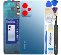 LUVSS Tapa Trasera Vidrio para Xiaomi Redmi Note 12 Pro 5G Cubre Bateria Reemplazo Kit de Reparación (Azul)