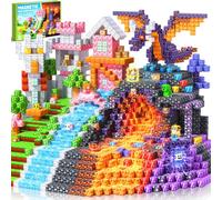 LUVTOY Bloques Magneticos Construccion Niños - Magneticas niños - Construcciones Cubos Magneticas Juguete Creativo Montessori Larga Duración para Niños 3-10 Años