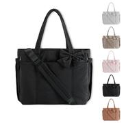 Luvy Bag,Crush Bow Tote Bag For Women, Crush Bow Tote Bag, Stylish Suitable, for Women Work Gym Grocery Travel (Black)
