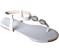 LUWAY Zapatillas De CuñA De Veran Sandalias Mujer Plataforma Informal Cuero SintéTico SóLido Zapatillas De Casa Mujer Verano Sandalias Trekking Sandalias con Chanclas,Blanco,US7.5/EU39