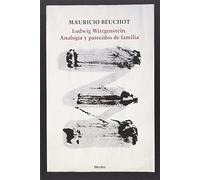 Luwdig Wittgenstein. Analogía y parecidos de família (SIN COLECCION)