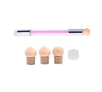 Luwecf 1 Pieza Pincel Esponja para Arte de Uñas Pincel para Sombrear Y Degradar Uñas Bolígrafo para Puntillismo Y Recogida de Polvo Herramienta con Cabeza Re, Rosado
