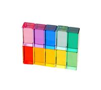 Luwecf 10 Bloques de Apilables para Bebés, Juguetes Educativos con Forma de Rectángulo Que Aprenden Los Colores.