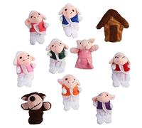 Luwecf 2 Juegos de Títeres de Educativos Muñeco de Tela Juguete Animal Regalo para Niños Material de Terciopelo Suave Adecuados para Cuentos Infantiles