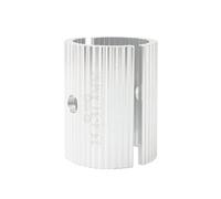 Luwecf 2 Piezas Adaptador de Potencia para Bicicleta Espaciador Manguito Reductor de Tamaño Convertidor de Diámetro de Aluminio Resistente Adecuado para Bici, Plata 25,4-31,8mm