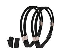 Luwecf 2 Piezas Correa Mujer Zapato Banda Elástica Hebilla Ajustable Desmontable PU Soporte Seguro para Zapatos Altos Antideslizante Adecuado para Bodas, Ante Negro