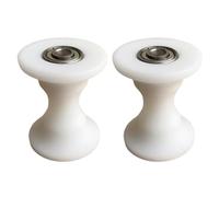 Luwecf 2 Piezas Polea Tipo U Ranurada Rueda Rodante Guía de Cable Nylon Parte de Entrenamiento Adecuado para Sustitución en Escaladoras Máquinas de