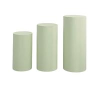 Luwecf 3 Piezas Cubierta para Cilindro Pedestal Mesa de Postres Mantel Decorativo de Poliéster Práctico Y Ligero Apropiada para Fiestas Bodas Cumpleaños, Verde