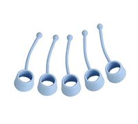 Luwecf 5 Piezas Entrenador de Dedos Banda de Resistencia para Gimnasia Manual Ejercitador de Tensión Silicona Suave Adecuada para Rehabilitación May, Azul, 40 Libras