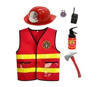 Luwecf 6 Piezas Disfraz para Niños Herramientas Juguete Accesorio de Ropa Chaleco de Lona Adecuado para Fiestas Infantiles Juego de Roles, 6 uds.
