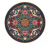 Luwecf Alfombra Redonda Poliéster con Diseño Chino Contemporáneo y Base Antislizante para Sala Estar y Dormitorio