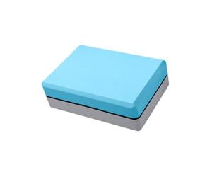 Luwecf Bloque EVA Espuma Apoyo Ligero Props Estiramientos Portátil Antideslizante Pilates Accesorios Adecuado para Gimnasia en Casa Danza Deportes, Azul Y Gris