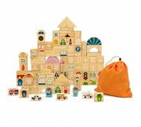 Luwecf Bloques Construcción, Bolsa, 25cm | sarrollo , Juego arquitectónico, Apilado durante el juego, Para hogares res