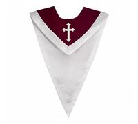 Luwecf Bufanda de Graduación para Adultos l Banda V Tejido de Acabado Liso Apta para Hombres y Mujeres Adecuada para de Graduación Formales Coros Asociaciones de, Bicolor 3