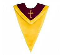 Luwecf Bufanda de Graduación para Adultos l Banda V Tejido de Acabado Liso Apta para Hombres y Mujeres Adecuada para de Graduación Formales Coros Asociaciones de, Bicolor 4