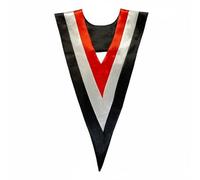 Luwecf Bufanda de Graduación para Adultos l Banda V Tejido de Acabado Liso Apta para Hombres y Mujeres Adecuada para de Graduación Formales Coros Asociaciones de, Tricolor 4