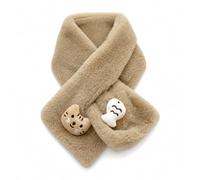 Luwecf Bufanda Invierno Poliéster Estampado, fibra poliéster, para invierno, estilo, uso cruzado, para uso diario, Pequeño gato come pescado [caqui], Pequeño y fresco, Marrón