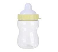 Luwecf Candy Jar Tarro de Dulces Botella Mini Caja de Galletas Monedero PP Transparente Recipiente Infantil para Niños Niñas Fiestas Regalos Mesa, Amarillo Claro, tal como se describe